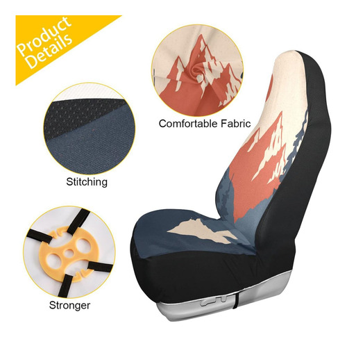 Juego De 2 Fundas Universales Para Asiento De Automóvil, Dis