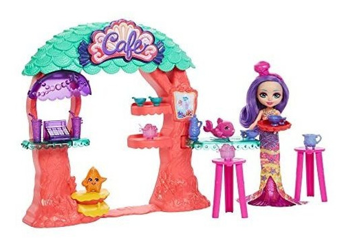 Enchantimals Mar Cave Cafe Playset (8.8-in,) 15+ 9m7fk