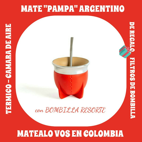 Set Matero!mate Pampa Camionero+bombill - Kg a $420