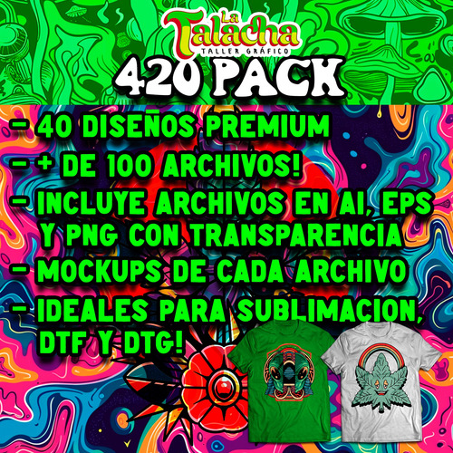 Colección 420, Archivos Para Sublimación, Dtf Y Dtg