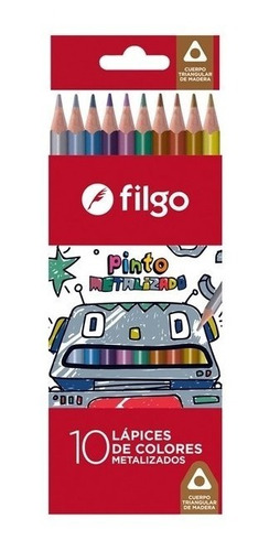 Lapices De Color Pinturitas Filgo Pinto X 10 Metalizados