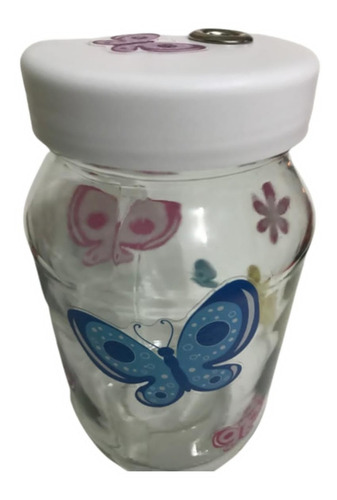 Mason Jars Vasos Jarras Vidrio Tapa Ojete Stickers Mariposas
