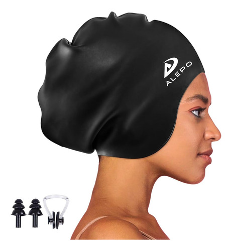 Gorro De Bano Extra Grande Alepo Para Mujer Y Hombre, Sil...
