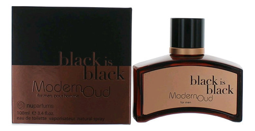 Edt 3.4 Onzas Black Is Black Modern Oud Por Nuparfums Para