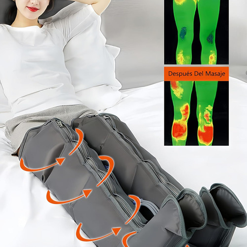 BlueDreamer E12-5 Masajeador Electrico De Pies Piernas Botas Aire Compresion color negro
