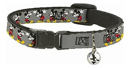 Buckle-down Breakaway Cat Collar Mickey Mouse W/glasses