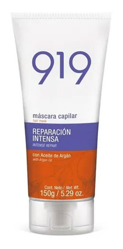 919 Mascara Capilar Reparacion Intensa Con Aceite Argan 150g