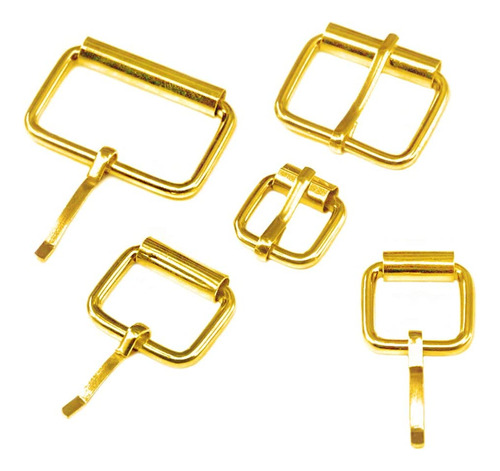 Swpeet 50pcs Gold Assorted Multi-purpose Metal Roller Buckle