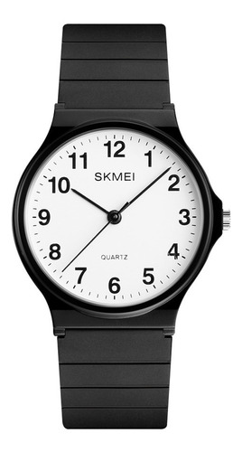 Reloj Hombre Mujer 1419 Minimalista Elegante Clasico Color de la malla Negro/Blanco NUMERO