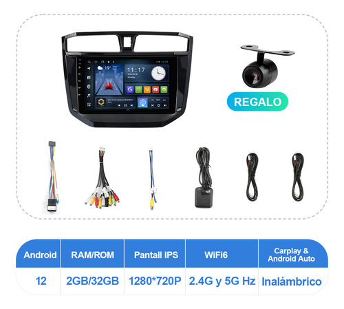 Zk Estéreo 2+32g Para Chevrolet S10 Pro Max 2021-2023 Gps Bt