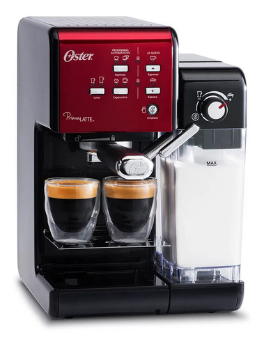 Cafetera Espresso Primalatte Oster 6701 (roja) Color Rojo