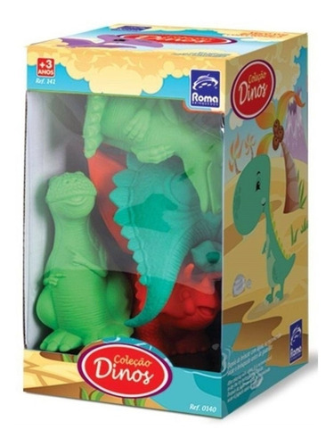 Coleção Dinos Banho Para Bebês Roma Brinquedos