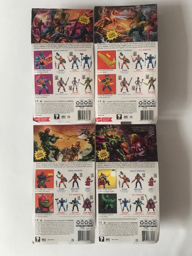 4 Villanos Motu Origins Trapjaw Scareglow Merman Carton Malt (Usado)