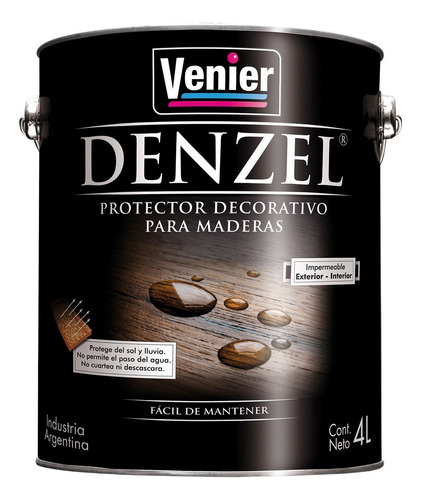 Venier Denzel Protector Para Maderas Satinado X 4 Color Caoba