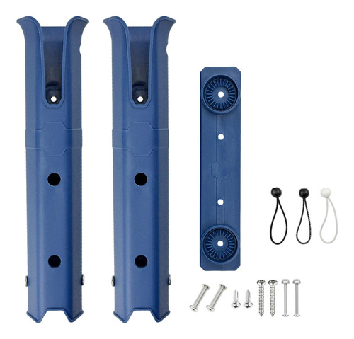 Soporte Para Caña De Pescar De 2 Tubos, Ajustable, Azul