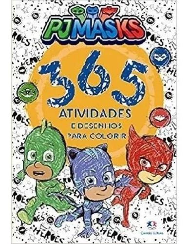Bloco De Montar 70 Peças + Livro Pj Masks Colorir