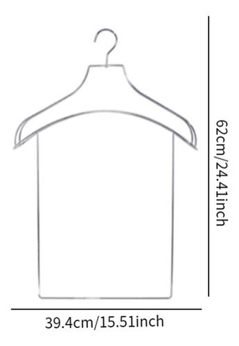 Percha Para Trajes, Percha Para Ropa, 62 Cm X 39,5 Cm