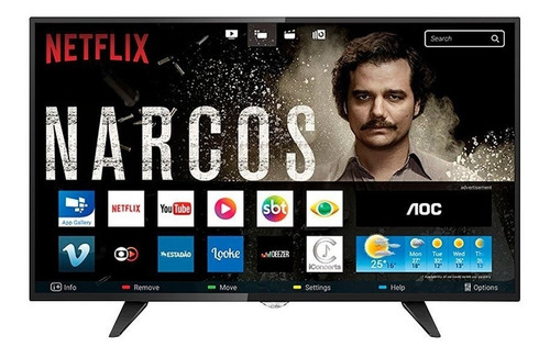 Smart Tv 43  Aoc Fullhd Marco Fino Oferta Loi