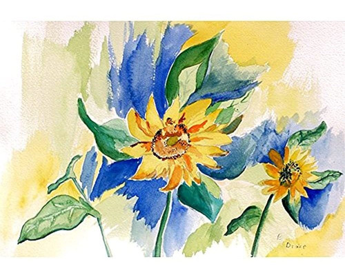 Betsy Drake Pm200 Mantel Individual De Girasoles De Betsy, J