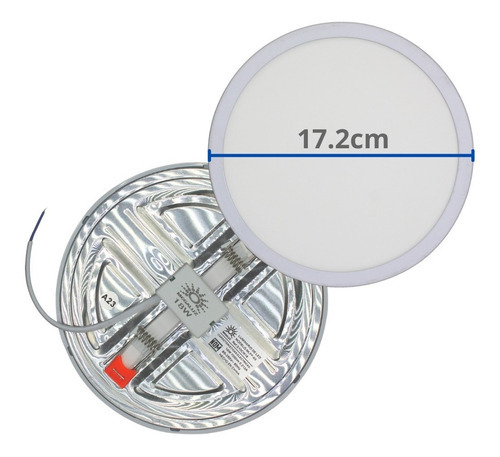 6 Piezas - Lampara Led 18w Ajustable Color Blanco Luz Cálida