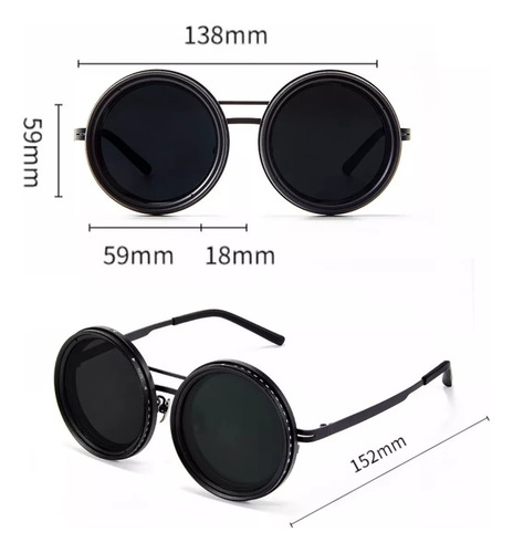 Gafas De Sol Polarizadas Redondeadas Con Tinte Ajustable,r