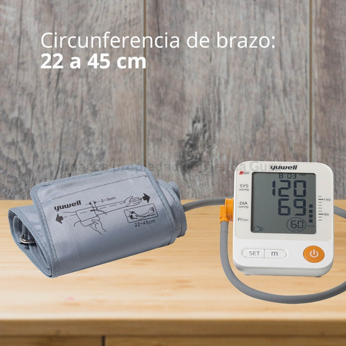 Imagen 3 de 6 de Tensiometro Digital De Brazo Yuwell Maverick Memorias Ye670a