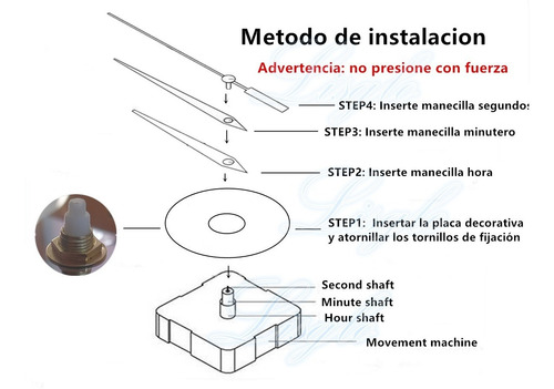 Imagen 4 de 6 de Reloj De Pared Adhesivo 3d De Acrilico Decorativo