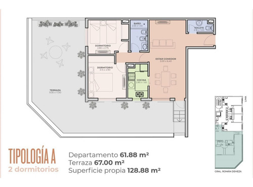 Imagen 10 de 14 de Vendo Departamentos 1 Dorm B° General Paz