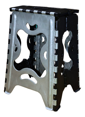 Banco Plegable Grande Portatil Plastico Soporta 120kg 3pz Acabado De La Estructura Mate Color Gris