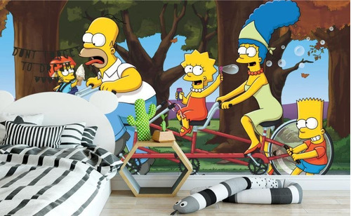 Adesivo Papel Parede Quarto Infantil Os Simpsons M003b