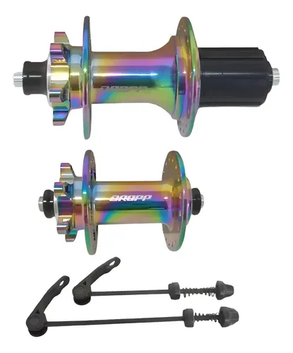 Par De Cubos Barulhento K7 Bike Mtb Rainbow Camaleão 36 Furos