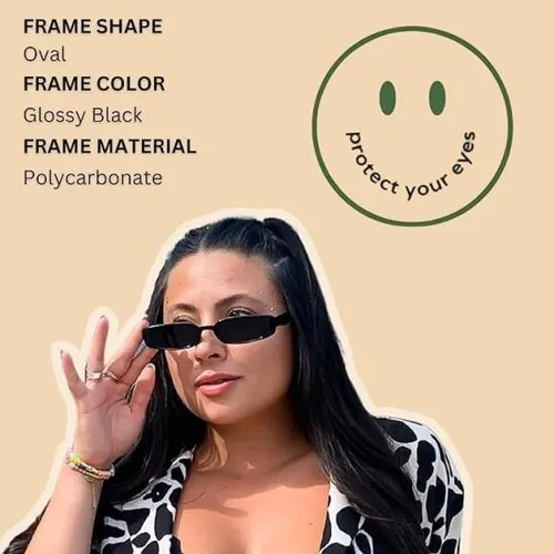 Shadyveu Gafas De Sol Rectangulares Clásicas Delgadas Con Uv
