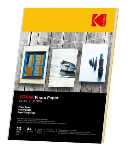 Papel Fotografico Kodak Brillo Premium 180grs A4