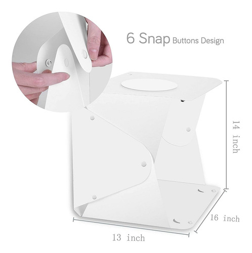 Imagen 4 de 8 de Emart - Caja De Luz Portatil Para Fotografia (14.0 X 16.0 In
