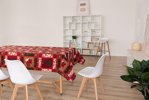 Toalha De Mesa Natal Natalina 8 Lugares Vermelha 2,70 X 1,50 | Parcelamento sem juros Toalha De Mesa Natal Natalina 8 Lugares Vermelha 2,70 X 1,50 | Parcelamento sem juros