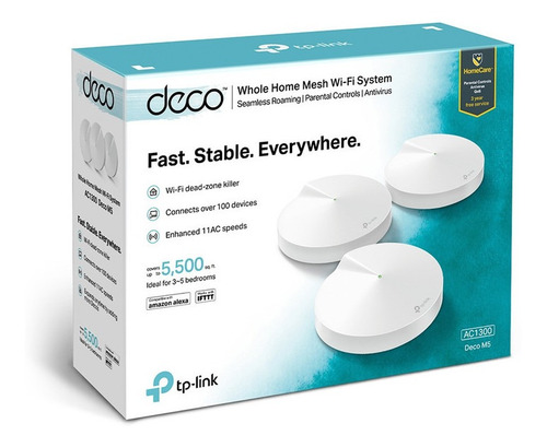 Imagen 4 de 7 de Extensor Wifi Mesh Deco M5 3 Nodos Puertos Gigabit Tp-link