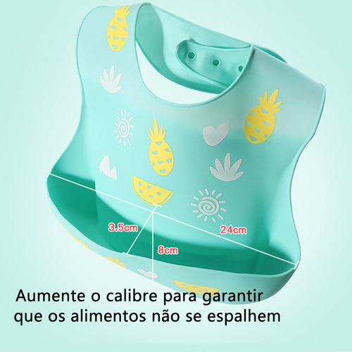 Bebê Babador De Silicone Gumy Com Pega Migalhas