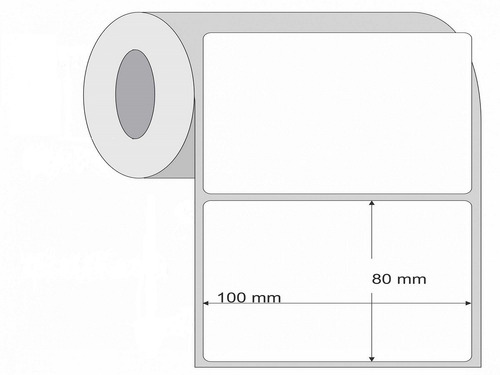 42 Rolos Etiqueta 100x80 Mm Couche +18 Ribbon Cera 110x74