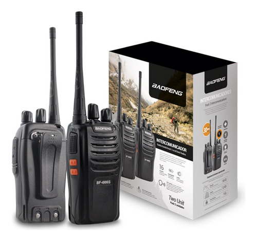 Pack X2 Radio Transmisor Baofeng 30km 16 Can Sos /nexstore