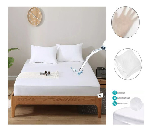 Forro Protector Plástico Anti Fluidos Para Cama Semidoble 