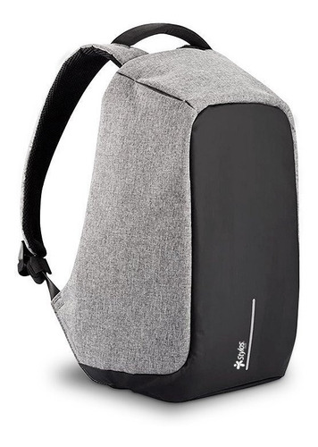 Mochila Antirrobo Viaje Bolsas Impermeable Usb Laptop Stylos Color Plateado