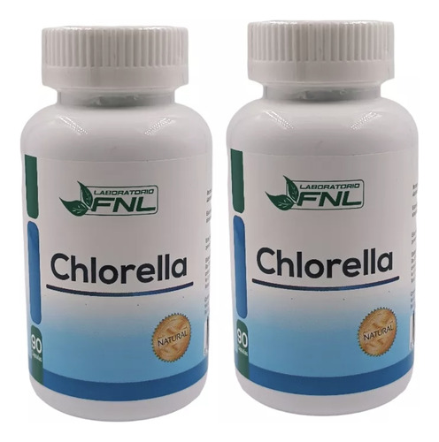 Chlorella Fnl 2 Frascos 500mg 90 Capsulas C/u Dietafitness Sabor No Aplica