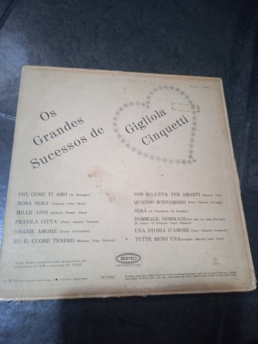 Imagem 2 de 4 de Os Grandes Sucessos De Gigliola Cinquetti - Lp