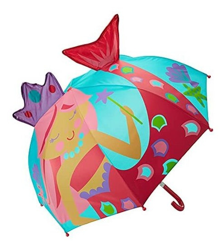 Paraguas Para Niños De Sirena Rosa Tamaño Pequeño Poliest