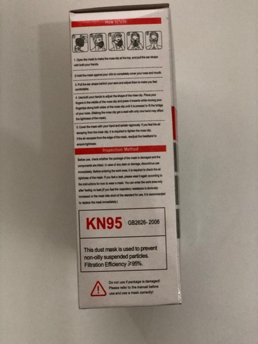 Imagen 4 de 6 de Mascarilla K N95 500 Unidades (medio Embalaje)