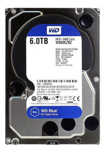 Disco duro interno Western Digital  WD60EZRZ 6TB azul