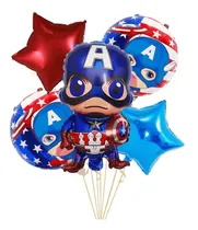 Comprar Globos Capitán America Kit X 5 Globos Aluminio 