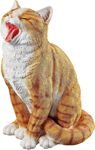 Design Toscano Loni Harris Kitty Yawning Cat Estatua