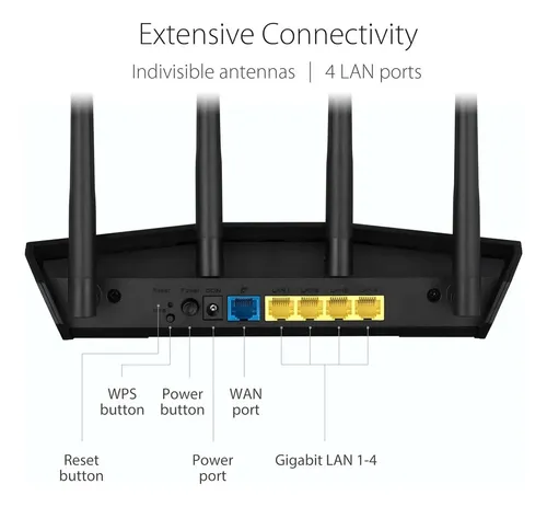 Asus Rt-ax57 Wifi 6 Dual Band Ax3000 Roteador Gamer | MercadoLivre