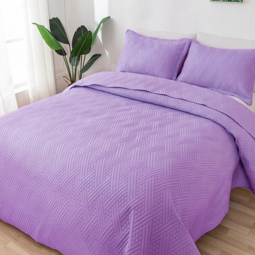 Cubrecama De Verano Quilt 1.5 Plazas (plaza Y Media) Lila